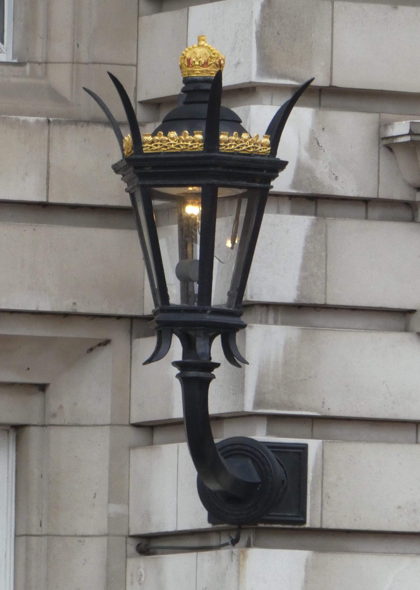 Light on palace wall